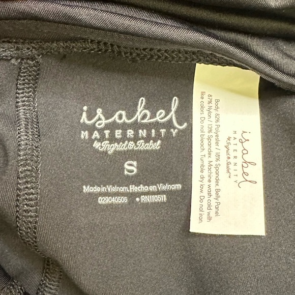 NWT Isabel Maternity Belly Panel Black Leggings size S - Picture 3 of 5